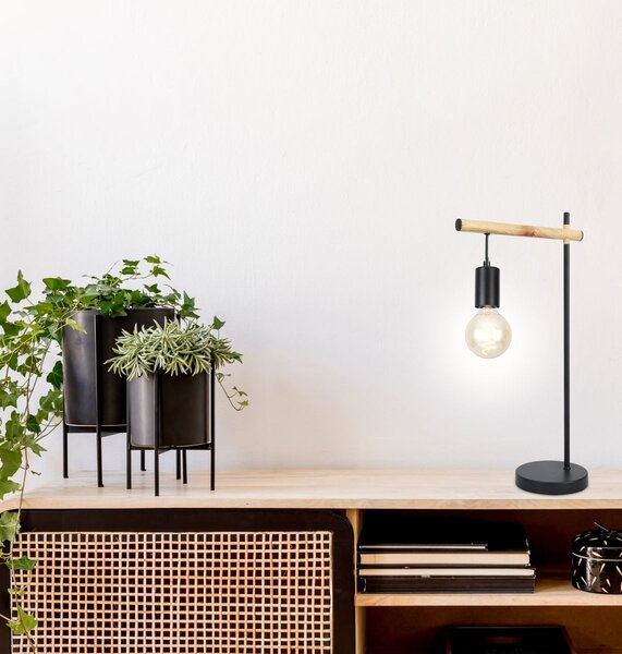 Stolní lampa ve skandinávském stylu IZZY - 1xE27, 60W, černá