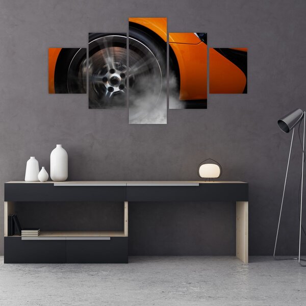 Obraz - Oranžový sporťák (125x70 cm)