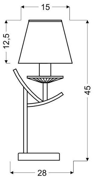 Stolní lampa VALENCIA - 1xE14, 40W, patina / béžová