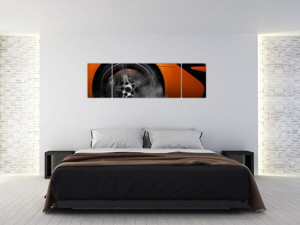 Obraz - Oranžový sporťák (170x50 cm)