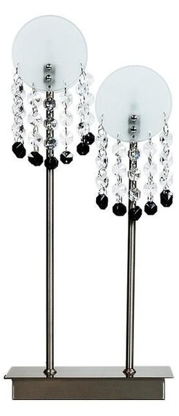 Stolní moderní lampa LUXOR - 2xG4, 20W, stříbrná