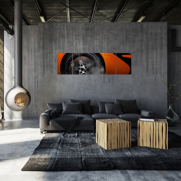 Obraz - Oranžový sporťák (170x50 cm)