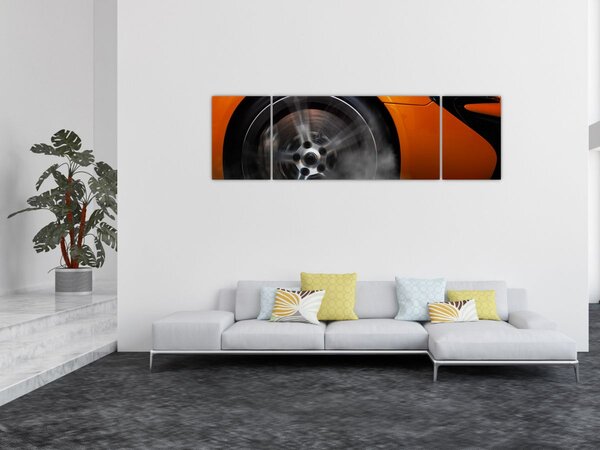 Obraz - Oranžový sporťák (170x50 cm)