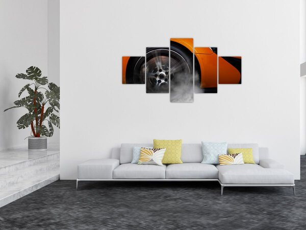 Obraz - Oranžový sporťák (125x70 cm)