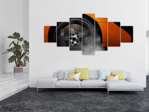 Obraz - Oranžový sporťák (210x100 cm)