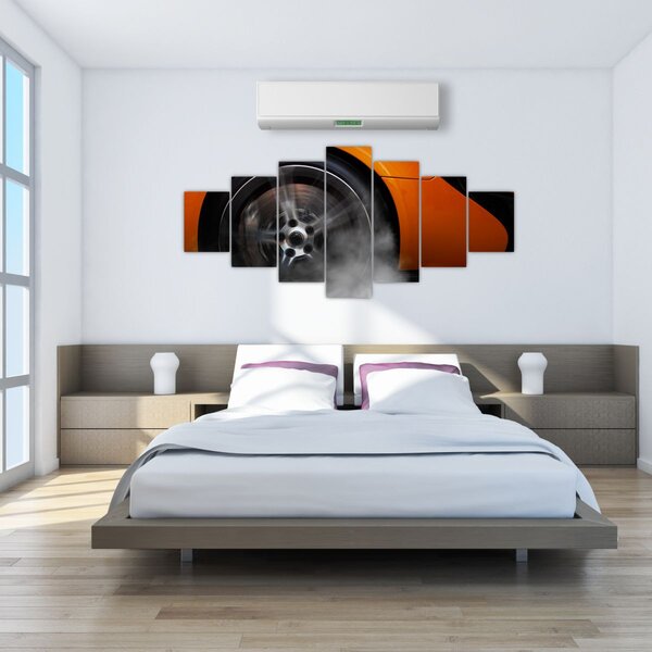 Obraz - Oranžový sporťák (210x100 cm)