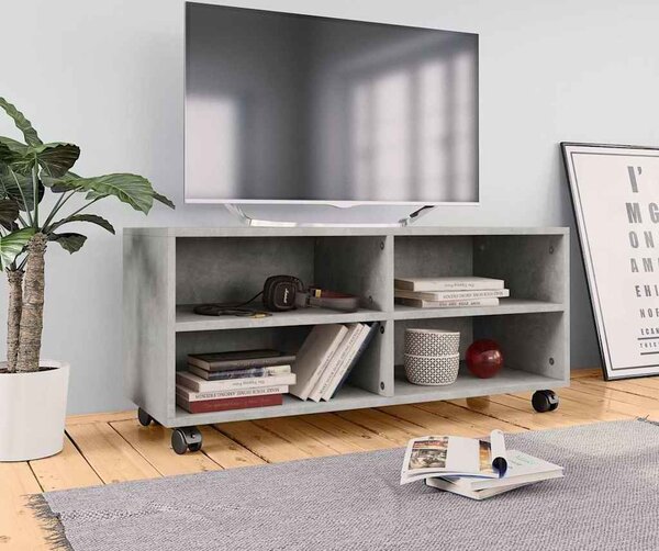 VidaXL TV skříňka na kolečkách 90x35x35cm kompozitní dřevo [861981] Barva: Bílá