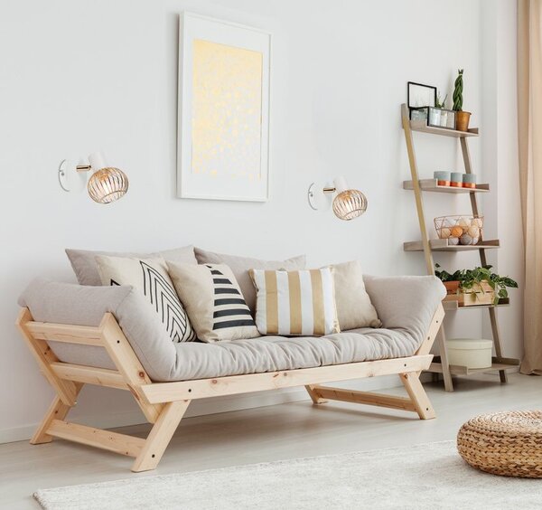 Nástěnné bodové osvětlení OSLO - 1xE14, 40W, bílé / zlaté