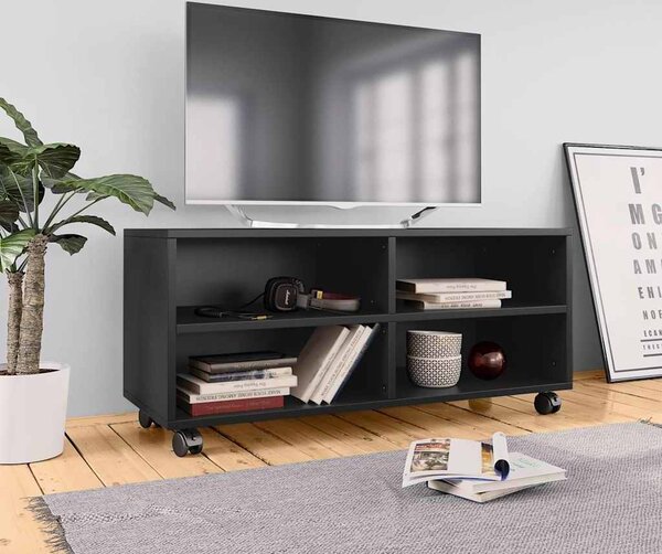 VidaXL TV skříňka na kolečkách 90x35x35cm kompozitní dřevo [861981] Barva: Bílá