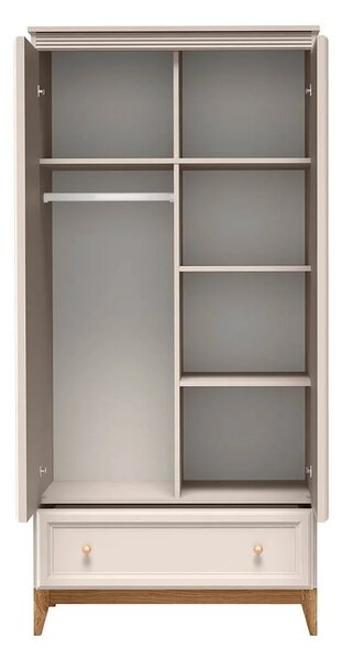 Dvoudveřová šatní skříň 92 cm ELLENSBURG - kašmír