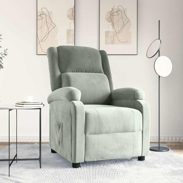 VidaXL Polohovací křeslo samet [342399] Barva: Růžová