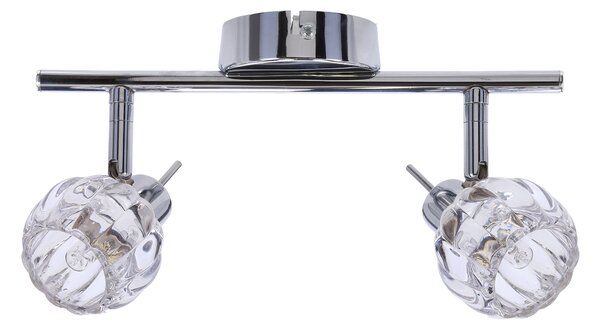 Nástěnné / stropní bodové osvětlení BOMBOLA - 2xG9, 40W, chromované / čiré