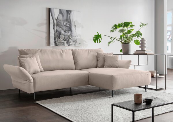 ROHOVÁ SEDAČKA, textil, béžová Livetastic - Sedací soupravy, Online Only