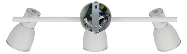 Bodové stropní osvětlení FIDO - 3xE14, 40W, chromované / bílé