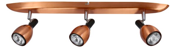 Stropní bodové osvětlení CROSS - 3xGU10, 50W, měděné