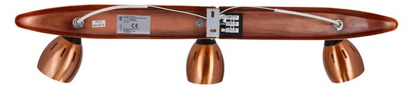Stropní bodové osvětlení CROSS - 3xGU10, 50W, měděné