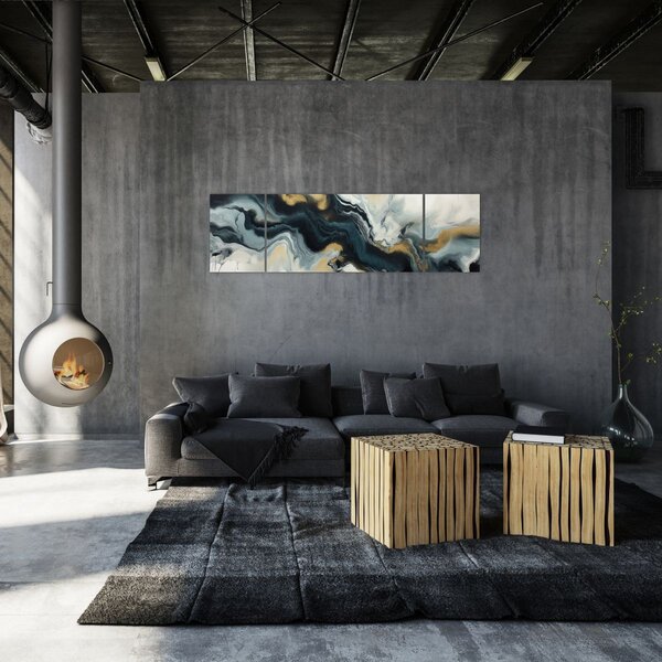 Obraz - Mramorovaná kresba (170x50 cm)