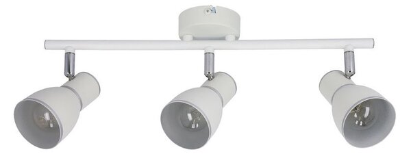 Bodové stropní osvětlení FIDO - 3xE14, 40W, chromované / bílé
