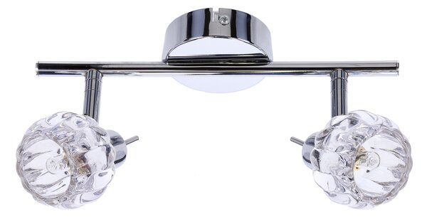 Nástěnné / stropní bodové osvětlení BOMBOLA - 2xG9, 40W, chromované / čiré