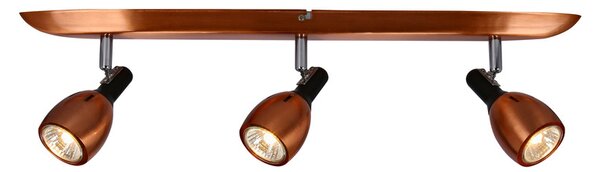 Stropní bodové osvětlení CROSS - 3xGU10, 50W, měděné
