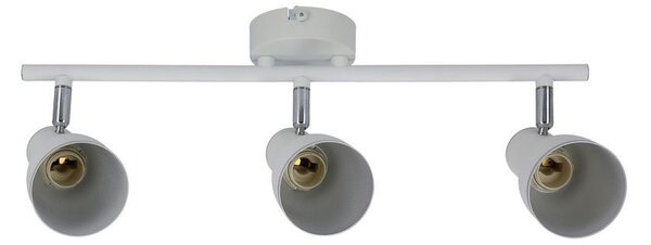Bodové stropní osvětlení FIDO - 3xE14, 40W, chromované / bílé