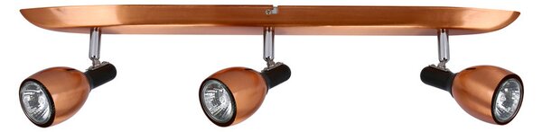 Stropní bodové osvětlení CROSS - 3xGU10, 50W, měděné