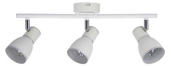 Bodové stropní osvětlení FIDO - 3xE14, 40W, chromované / bílé