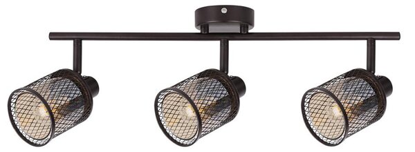 Stropní bodové osvětlení CANABER - 3xE14, 40W, hnědé / zlaté