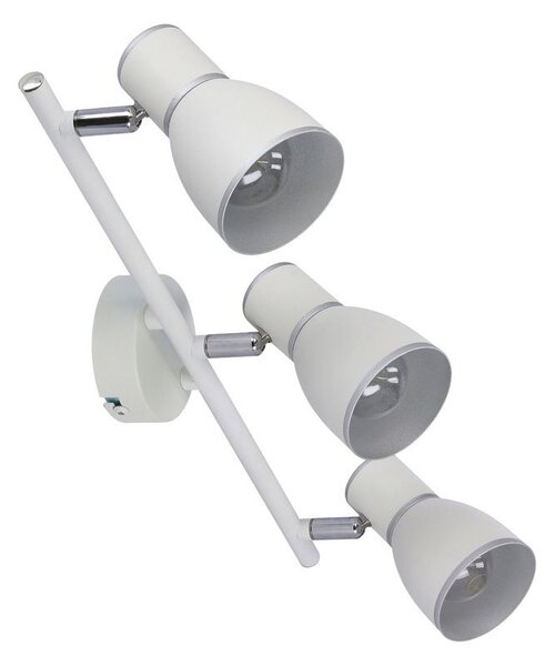 Bodové stropní osvětlení FIDO - 3xE14, 40W, chromované / bílé