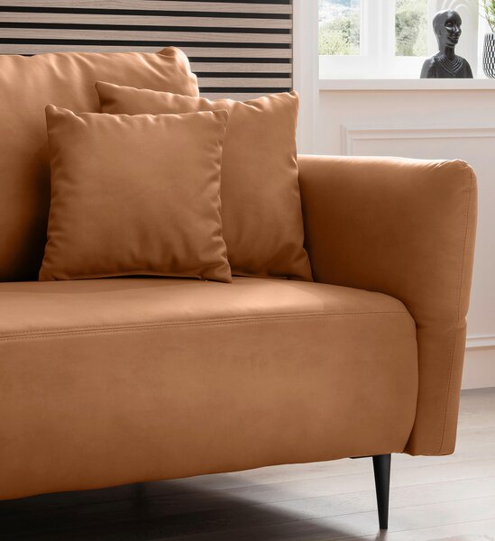 ROHOVÁ SEDAČKA, textil, koňaková Livetastic - Sedací soupravy, Online Only