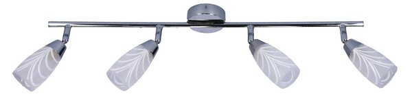 Stropní bodové osvětlení LAUFER - 4xG9, 40W, chromované / mléčné sklo