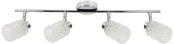 Stropní bodové osvětlení TRANS - 4xG9, 40W, chromované / čiré