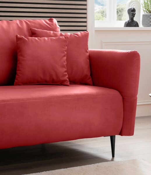 ROHOVÁ SEDAČKA, textil, červená Livetastic - Sedací soupravy, Online Only