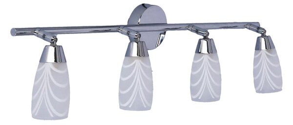 Stropní bodové osvětlení LAUFER - 4xG9, 40W, chromované / mléčné sklo