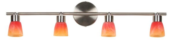Stropní bodové osvětlení DROPS - 4xG9, 40W, stříbrné / oranžovožluté