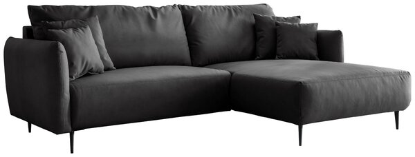 ROHOVÁ SEDAČKA, textil, černá Livetastic - Sedací soupravy, Online Only