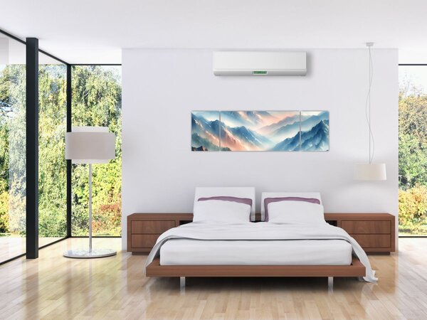 Obraz - Akvarelové hory (170x50 cm)
