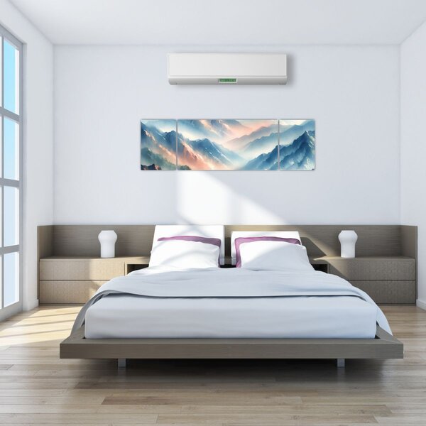 Obraz - Akvarelové hory (170x50 cm)