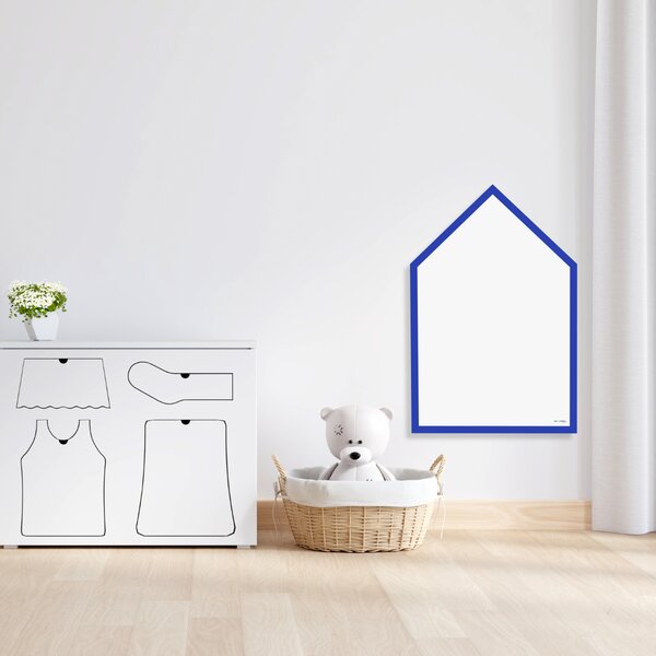 Toptabule.sk Magnetická tabule Domček v dřevěném rámu – 7 barev rámu