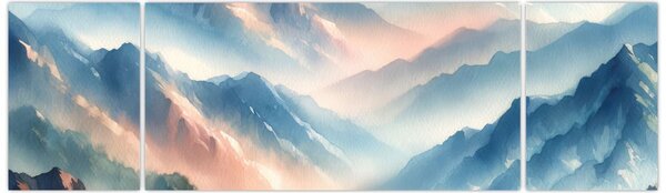 Obraz - Akvarelové hory (170x50 cm)