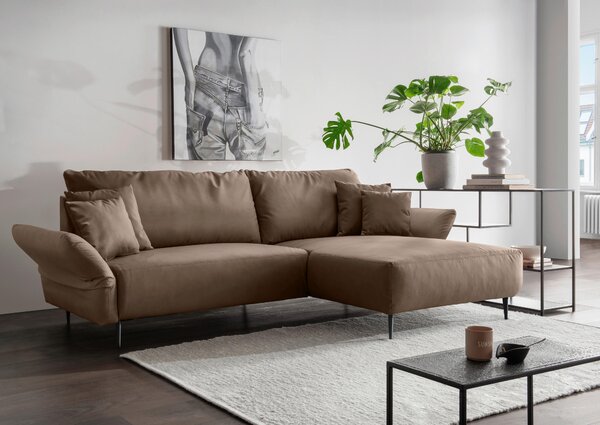ROHOVÁ SEDAČKA, textil, hnědá Livetastic - Sedací soupravy, Online Only