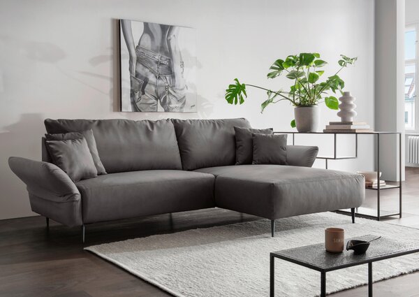ROHOVÁ SEDAČKA, textil, antracitová Livetastic - Sedací soupravy, Online Only