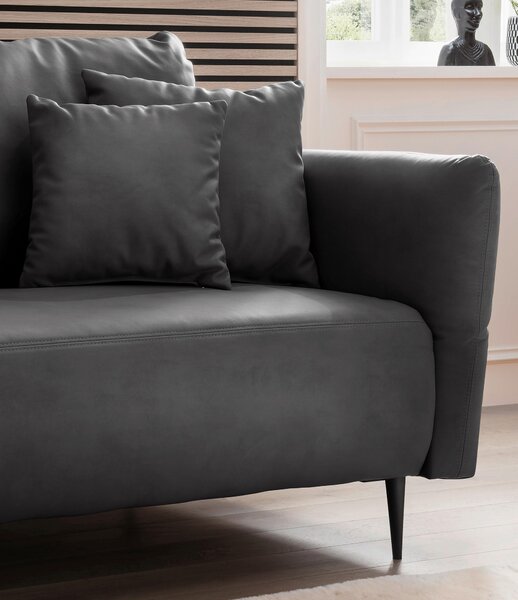 ROHOVÁ SEDAČKA, textil, černá Livetastic - Sedací soupravy, Online Only