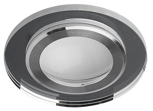 LED stropní vestavné světlo ROMURE - 2x5W, 4000K (denní bílá), stříbrné / zrcadlové sklo