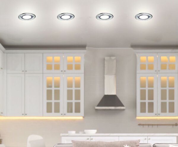 LED stropní vestavné osvětlení REMOTO 3 - 2x5W, 6500K (studená bílá), stříbrné