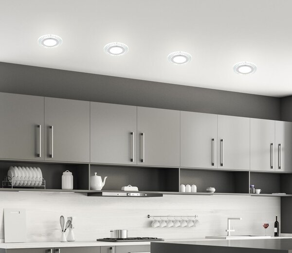 LED stropní vestavné svítidlo REMOTO 2 - 2x5W, 6500K (studená bílá), stříbrné