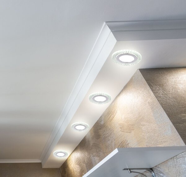 LED stropní vestavné světlo REMOTO 1 - 2x5W, 6500K (studená bílá), stříbrné