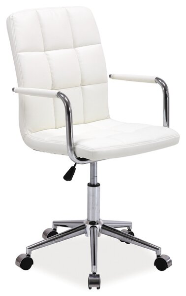 Čalouněná kancelářská židle v bílé barvě typ Q022 KN101