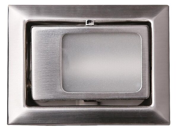 Schodišťové vestavné svítidlo ZORDA 5 - 1xG4, 20W, 8x6cm, hranaté, stříbrné