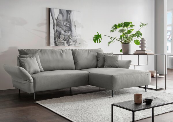 ROHOVÁ SEDAČKA, textil, šedá Livetastic - Sedací soupravy, Online Only